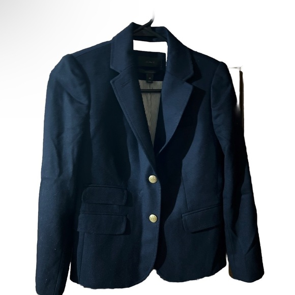 J. Crew Jackets & Blazers - J. Crew Schoolboy Long Sleeve Navy Blue Blazer Jacket SZ 0P - Brass Buttons